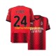 Camisola AC Milan Simon Kjaer 24 Homem Equipamento Primeiro 2023-2024 Manga Curta